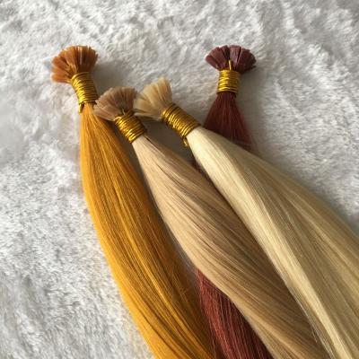 China Silky Straight Wave Flat Tip Hair Extensions 1g/strand 0.8g/strand No MOQ Direct Factory Price No Middle Keratin Bonds Extensions Cuticle Intact for sale