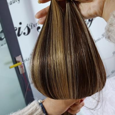 China Silky Straight Free Sample Hair Extensions 100g 100strands Flat Virgin Hair 100% Tip Wave Human Hair With Cuticle Intact Double Drawn Factory Price for sale