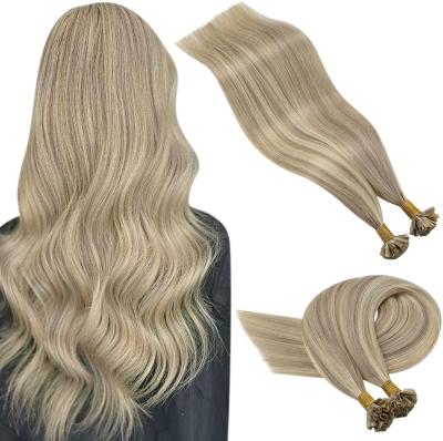 China 100% Intact European Doris Beauty Nail Tip Invisible Hair Weave Bundles Cuticle Hair Extension for sale