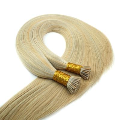 China I-tip hair cuticle full I tip double pulled keratin Prebonded Remy Human Hair Russian Extension Wholesale for sale