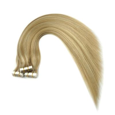 China 100% Straight Drawn Cuticle Human Hair Ponytail Extensions Hair Tape Double Invisible Tape In Hair Extensions for sale