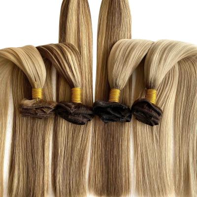 China 100% Human Virgin Remy Hair Thick Pulled High Quality 100% Virgin Remy Human Hair Wholesale Double Ended Price Clip In 8 Pieces Blonde Hair Weft Hair Extensions for sale