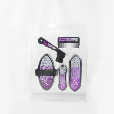 China Hot Popular Bling Shinning Purple Horse Grooming Set / Gradient Color SZY019 for sale