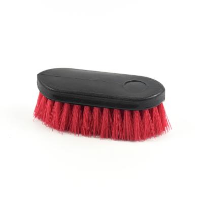 China Plastic Brush Handle With Ring High Quality Plastic Horse Grooming Brush With Black Handle for sale