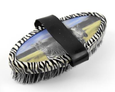 China Horse Update! horse body brush with 3D image zebra pattern for sale