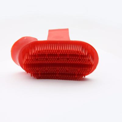 China Hand brush more closely fits palm sized best selling small plastic horse grooming brush for sale