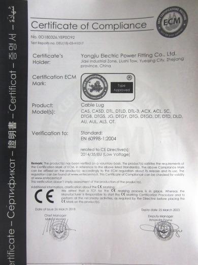 CE - Yongjiu Electric Power Fitting Co., Ltd.