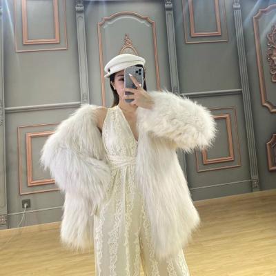 China OFTBUY 2021 Real Fur Classic Brand Raccoon Fur Coat Thick Warm Knitted Winter Jacket Women Streetwear Luxury Natural Fur Coat for sale