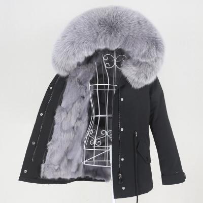 China OFTBUY 2021 Raccoon Fox Fur Parka Detachable Natural Collar Real Fox Fur Coat Winter Coat Women Short Raincoat Raincoat Women for sale