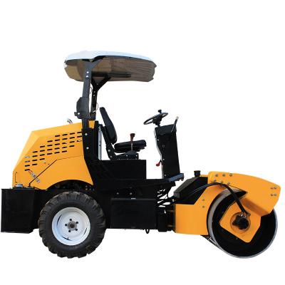 China Road construction machinery repair shops project helper 3 tons full hydraulic roller production of various models of small walking roller for sale