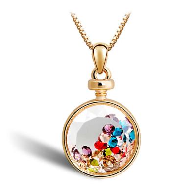 China TRENDY GL805 Stainless Steel Floating Pendant Charm Pendants Glass Necklace for sale