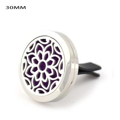 China Stainless Steel 30mm Stainless Steel Car Aromatherapy Pendants Exhale Clip for sale