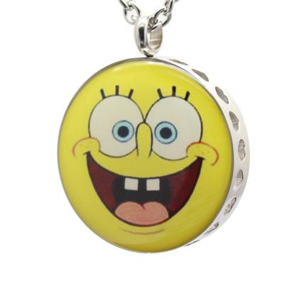 China Beautiful LOYALTY P077 Stainless Steel Spongebob Pendant Necklace Aroma Diffuser Pendant for sale