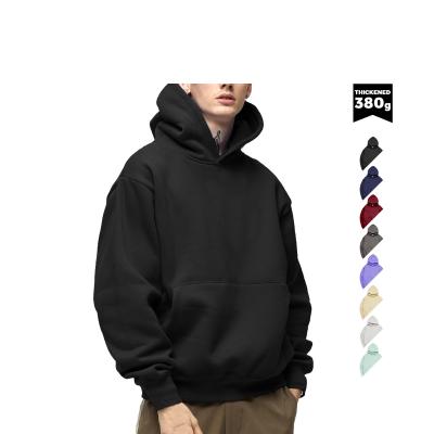 China Wholesale 380g Anti-wrinkle Oversized Men's Hoodies Simple Colorful Hoodie Customized for sale