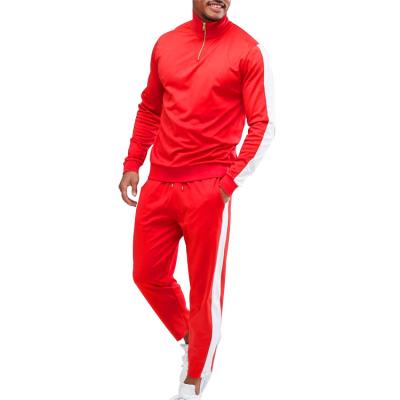 China Wholesale QUICK DRY tracksuit with stripe men's polyester sportswear contrast fashion casual casual wear for sale