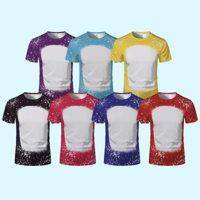 China Wholesale Unisex New Arrival Anti-Wrinkle Bleach Faux Blank Sublimation Printing T Shirts For Men for sale