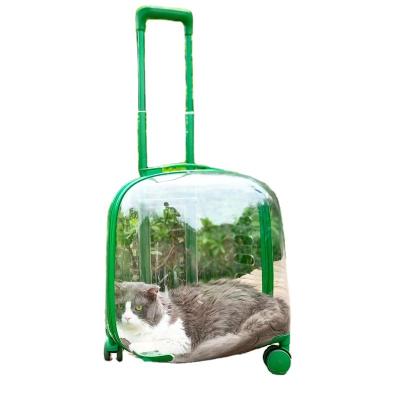 China Angel Cat Bag Dog Backpack Large Capacity Space Capsule Pet Trolley Case Cat Bag Out Portable Cats Pet Suitcase for sale