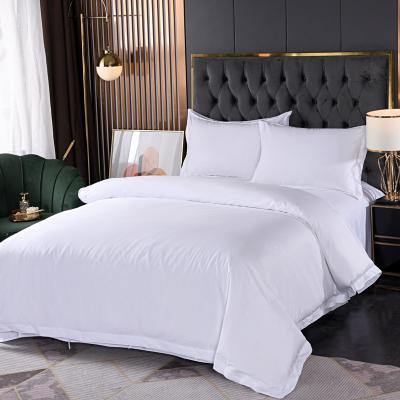 China White Viable Five-Star Four-Season Linen Sheet Hotel Comforter Bedding Set for sale