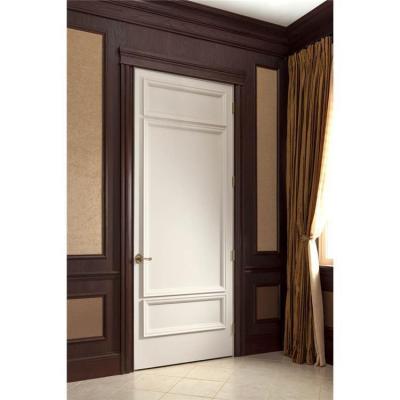 China Home Decoration Design Prehung Veneer Panel Black Walnut Solid Room Wood Interior Doors for sale