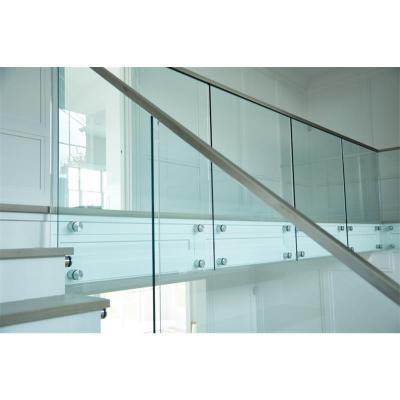 China Modern Aluminum Frame Glass Deck Railing System With Standoff Glass Railings for sale