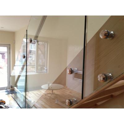 China Modern Customized Glass Stair Handrails Handrail Railing Tie Down Balustrade for sale