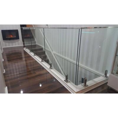 China Modern Solar Deck Staircase Railing Accessories Stainless Steel Cable Glass Pin Glass Railings for sale