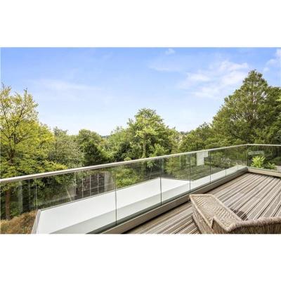 China Modern U Channel Glass Fencing Exterior Stainless Steel Fencing 304 316 Stainless Steel Railings Glass for sale