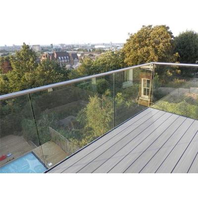 China Modern Outdoor Stainless Steel Fencing 304 316 Stainless Steel Railing Handrailing With U Channel Glass for sale