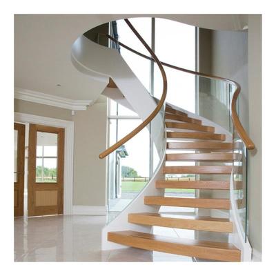 China Contemporary Stainless Steel Staircases Oak Stairs Stringer Curved Staircase Used Spiral for sale