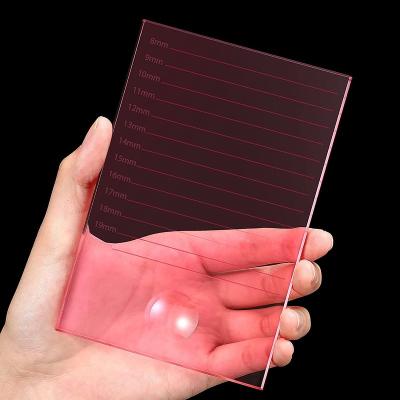 China 2022 Store NEW Light Pink Lash Tile Individual Eyelashes Acrylic Lash Tile False Lash Tray Glue Holder for sale