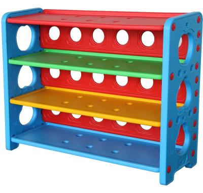 China Modern Child Toy Shoe Storage Plastic Kindergarten Furniture Muti-function Cabinet for sale