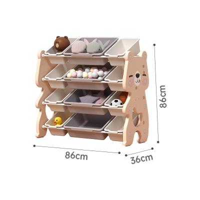 China Modern Wholesale Multifunctional Indoor Plastic Children Toy Storage Cabinet Shelf Large Capacity for sale