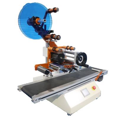 China Food Label Sticking Automatic Flat Labeling Machine Automatic Top Side Labeling Machine Table for sale