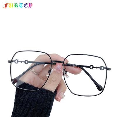 China Decorate 0923 new vintage fashion glass trapezoid frame custom made glass anti fatigue blue light glasses for sale