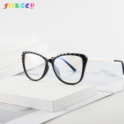 China For Reading Glasses 7015 Classic Black Flat Light Glass Frame Anti Myopic Optical Frame Blue Light Glasses for sale