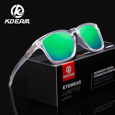 China Fashion Sunglasses Kdeam KD9358 Trending Metal Wholesale Logo Polarized Sun Glasses Custom Design Sunglasses Square for sale