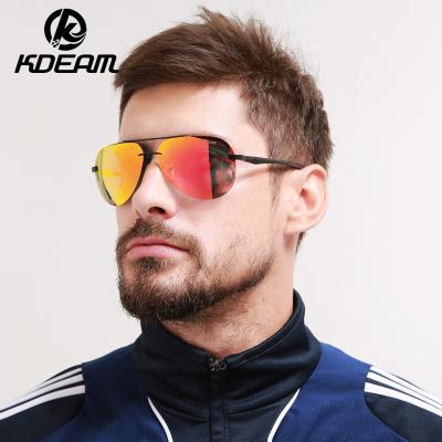 China Pilot Driving Frameless Polarized Sunglasses Kd 143 Flying Magnesium Glass Kdeam Men Aluminum Metal Pilot Sunglasses for sale