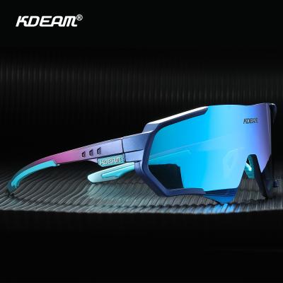 China 2021 One Piece Oversized Polarized Sunglasses Outdoor Sports Kdeam TR90 Vision Shield Soft Cycling Sunglasses for sale