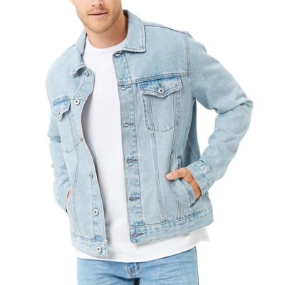 China China Suppliers Reversible fumian Denim Cotton Fabric Jackets Water Wash Custom Men's Jean Denim Jacket OEM for sale