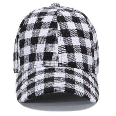 China Factory Wholesale Cheapest Stock Design Grid Design Colorful Custom Baseball Hat COMMON Baseball Cap for sale