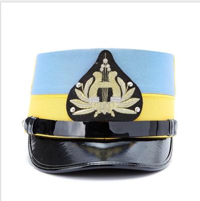 China 2021 Wholesale Plush Supplier Security Guards Hats Sergeant Hat Doorman Hat for sale