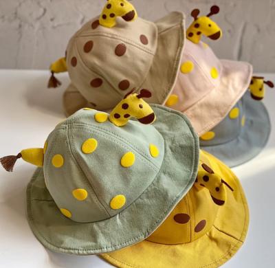 China JOINT Children's Fisherman's Hat Giraffe Basin Hat for Boys and Girls Baby Sun Hat for sale