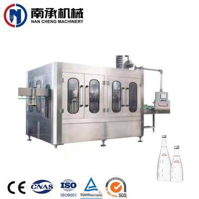 China Automatic Pure Food Glass Bottle 24-24-6 Water Filling Machine / Glass Bottle Filling Line for sale