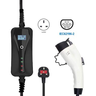 China China-chic New Factory Supply Tier 2 Current AC Ev Type 1 UK 16A Plug In Adjustable Portable Charger For evs for sale