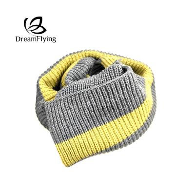 China Hot Selling Ladies Short Fashion Scarf Winter Warm Tones Color Simple Circle Loop Scarf Knitted Snood Scarf for sale