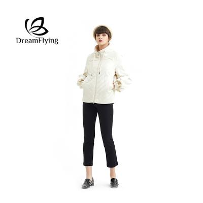 China Breathable Ultra Light Warm Women Down Jacket And Coat Spring Autumn Period Leisure Thin Cotton for sale