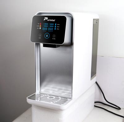 China Compact Design Desktop Free Installation Water Dispenser With RO Filter System for sale