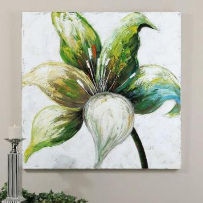 China Large Modern Acrylic Abstract Color Flower Canvas Natural Wall Art Paintings for sale