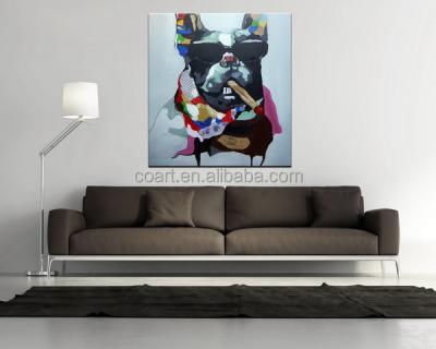 China Modern Hot Sales New Style Dog Animal Art Oil Painting On Canvas for sale