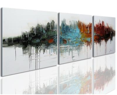 China Large Modern Outdoor Decorative Wooden Wall Art Oil Painting On Canvas for sale